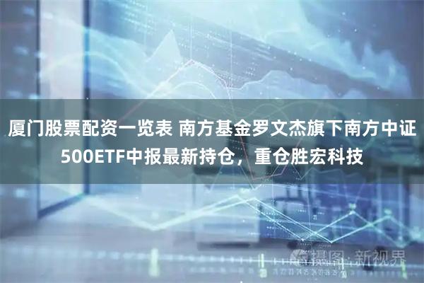 厦门股票配资一览表 南方基金罗文杰旗下南方中证500ETF中报最新持仓，重仓胜宏科技